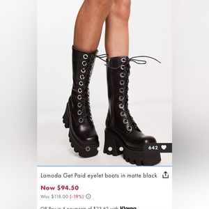 Lamoda Get Paid Eyelet boots!